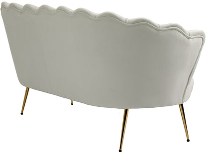 Alessio Cream Velvet Loveseat L