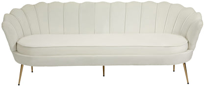 Alessio Cream Velvet Sofa S