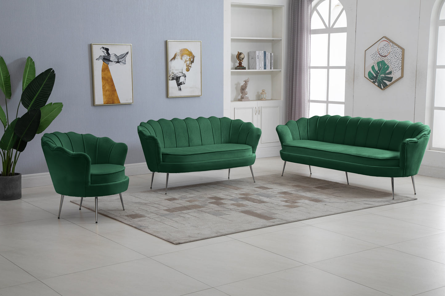 alessio green velvet chair c