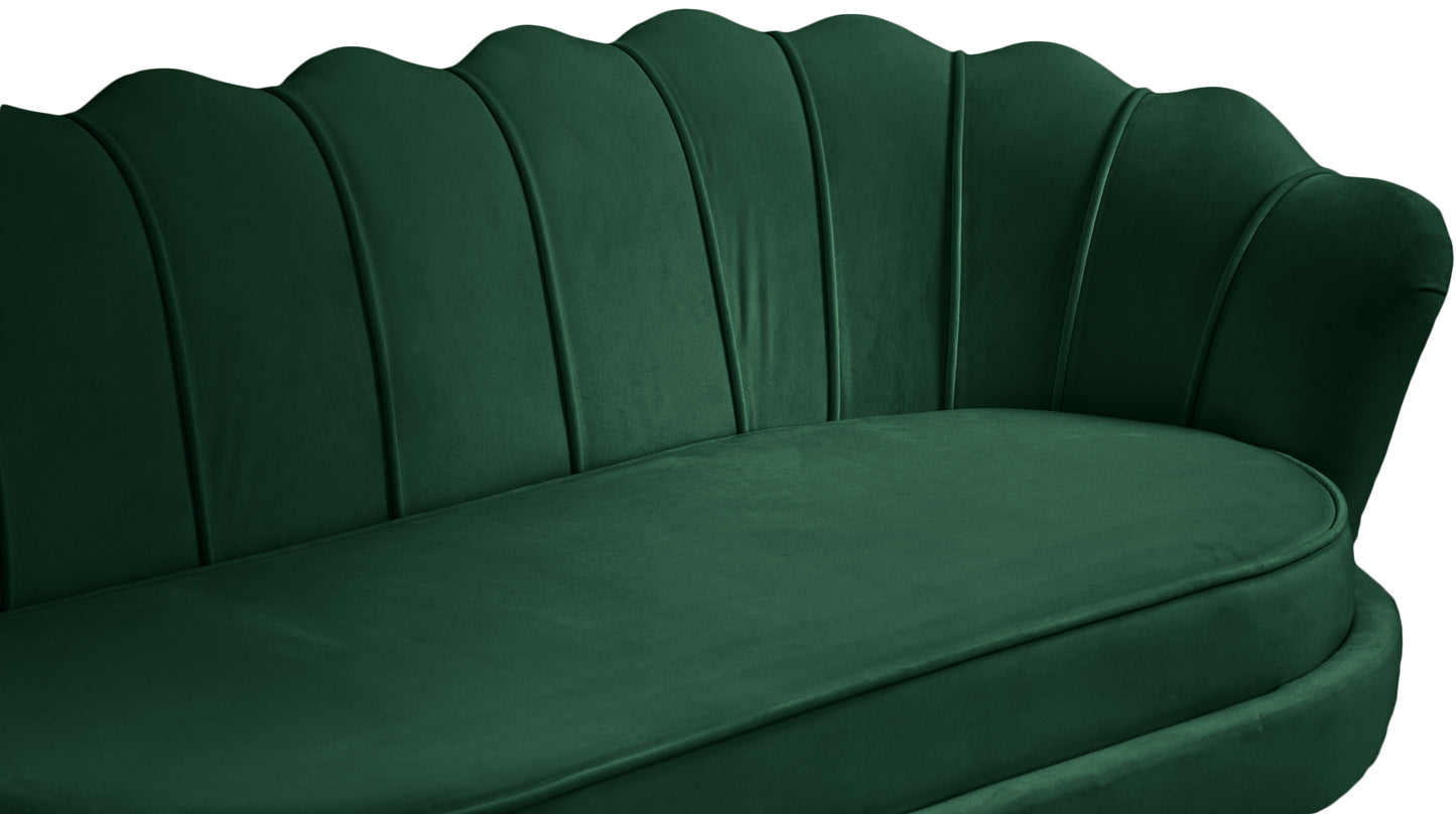 alessio green velvet loveseat l