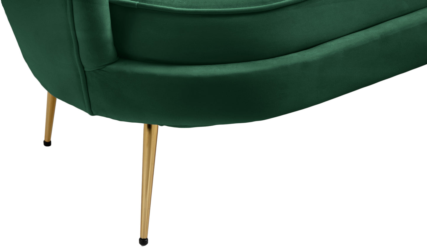 alessio green velvet loveseat l