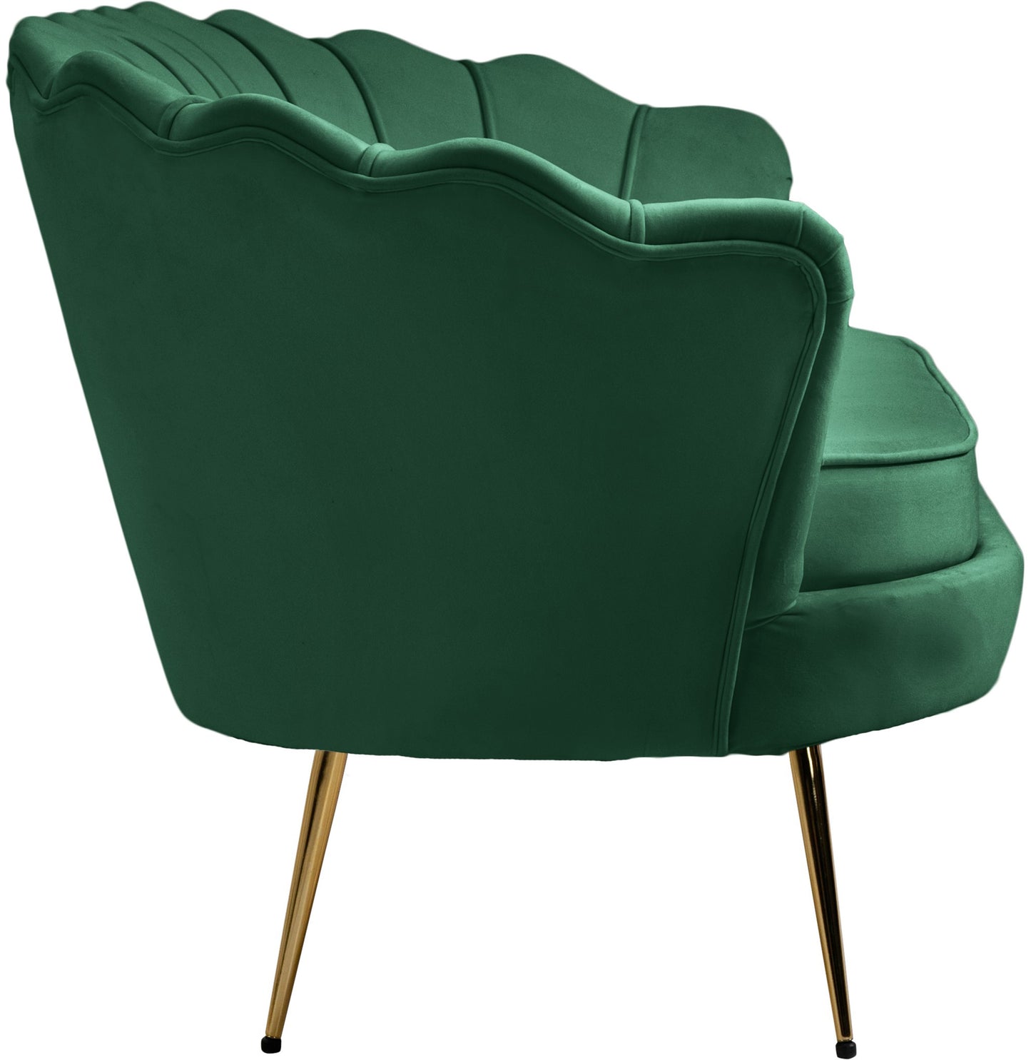 alessio green velvet loveseat l