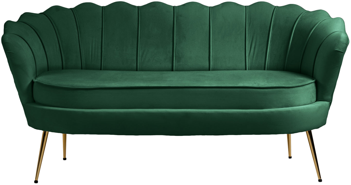 alessio green velvet loveseat l