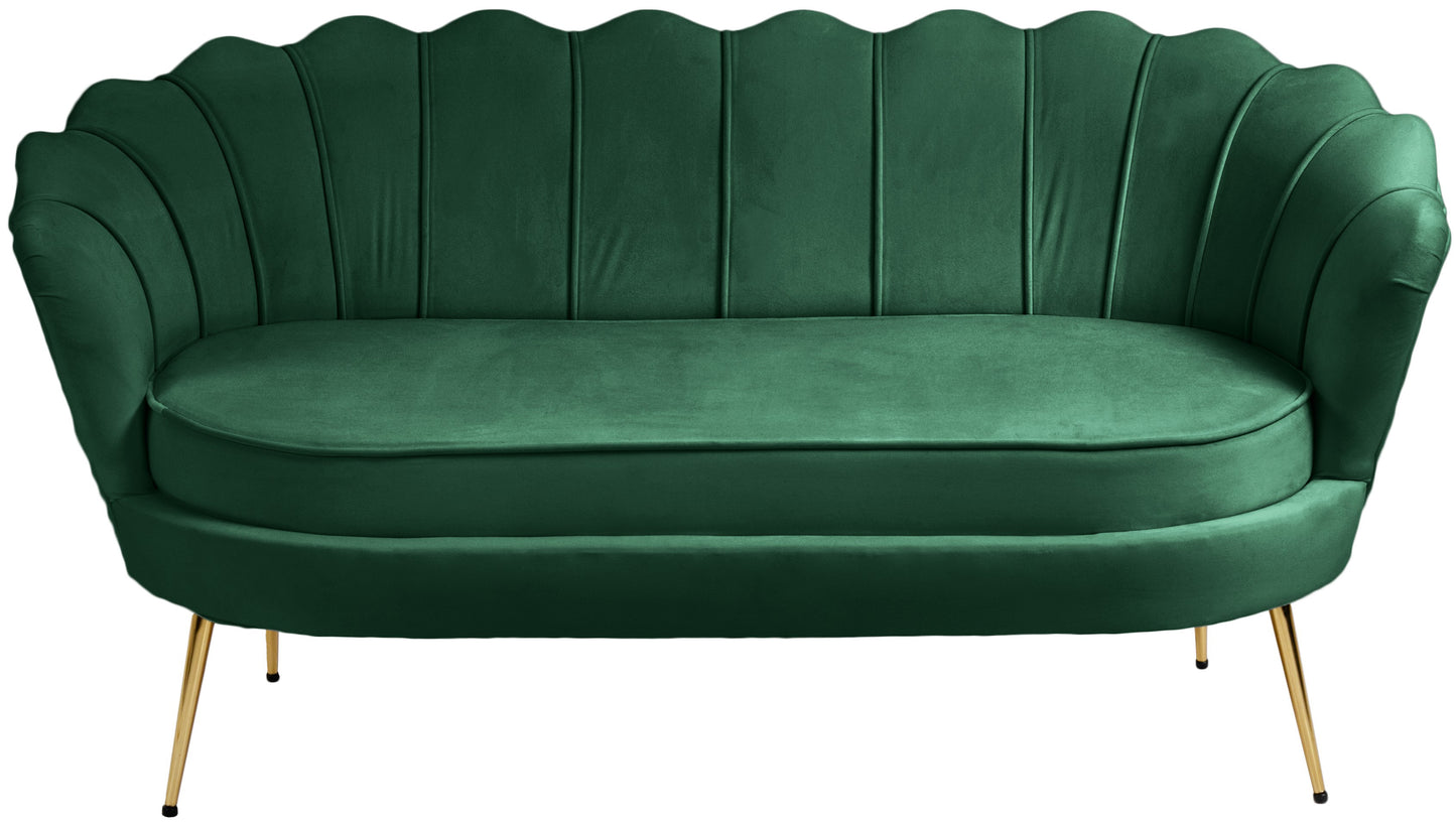 alessio green velvet loveseat l