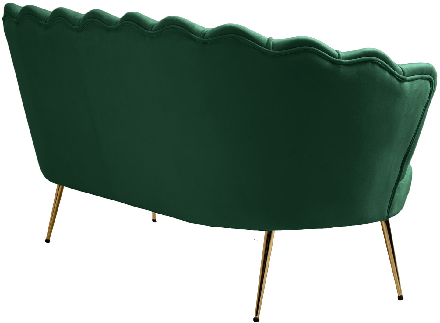 alessio green velvet loveseat l