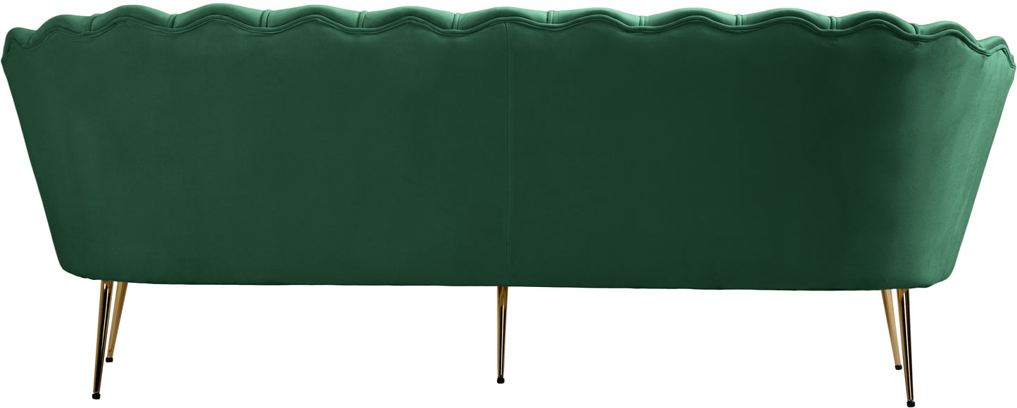 alessio green velvet sofa s