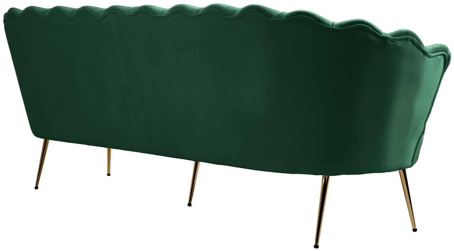 alessio green velvet sofa s