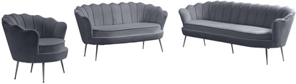 Alessio Grey Velvet Chair C