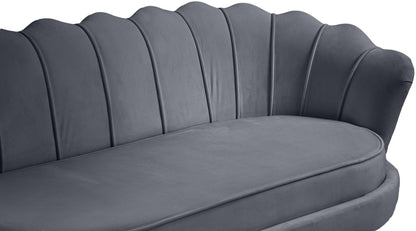 Alessio Grey Velvet Loveseat L