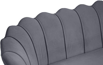 Alessio Grey Velvet Loveseat L