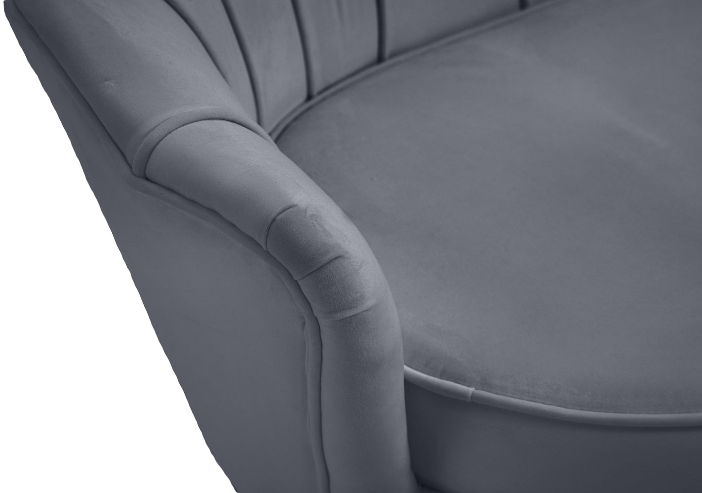 alessio grey velvet loveseat l