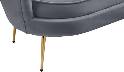 Alessio Grey Velvet Loveseat L