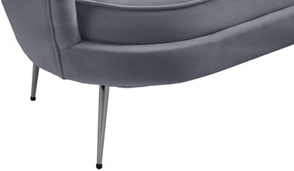 Alessio Grey Velvet Loveseat L