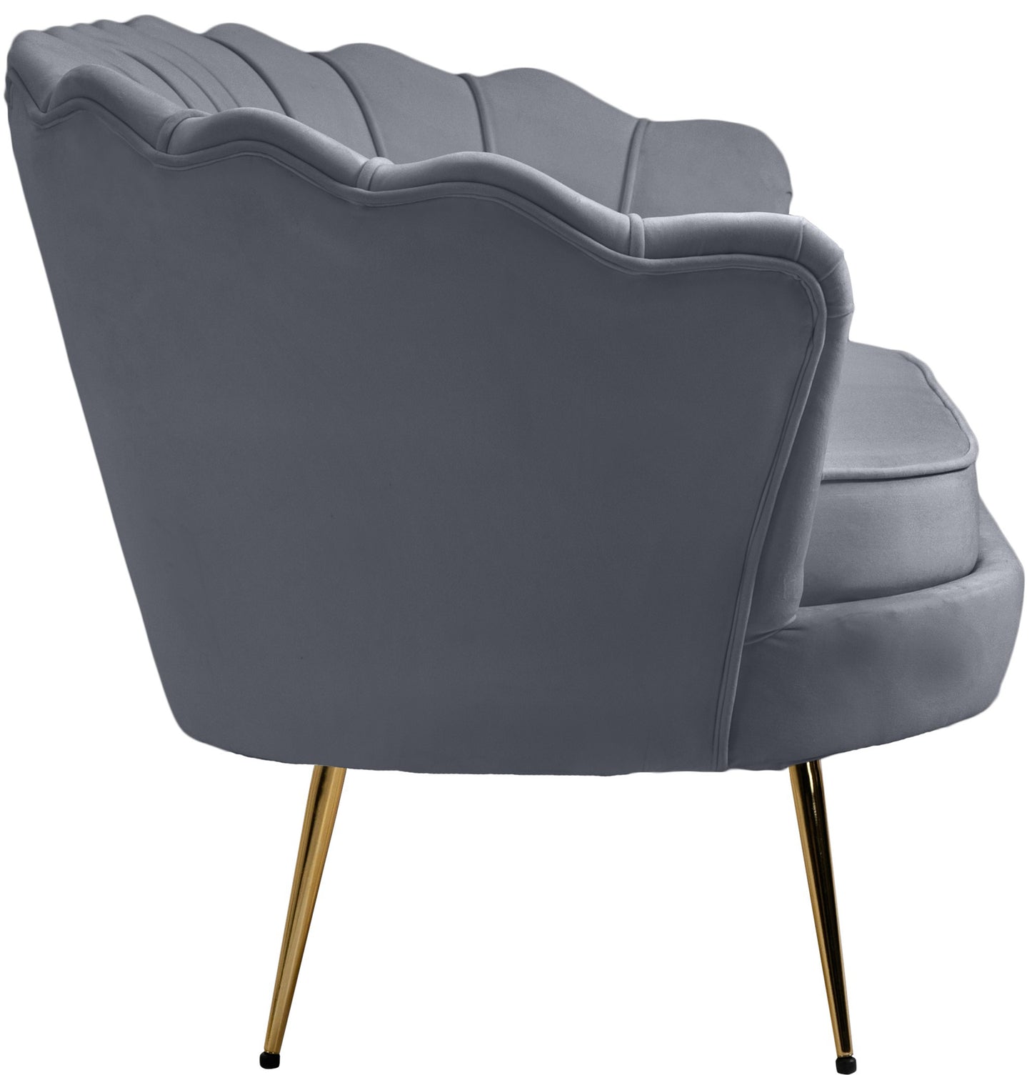 alessio grey velvet loveseat l