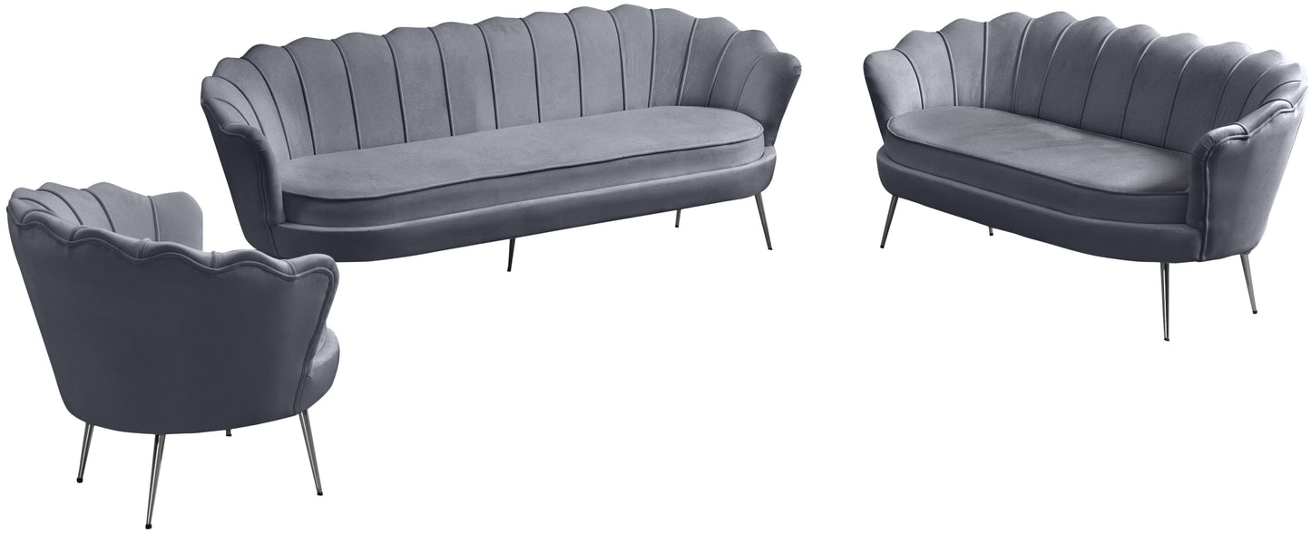 alessio grey velvet sofa s