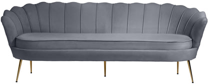 Alessio Grey Velvet Sofa S