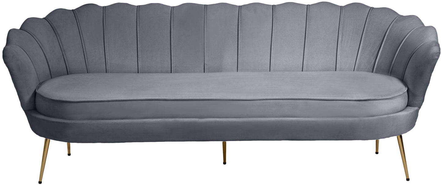 alessio grey velvet sofa s