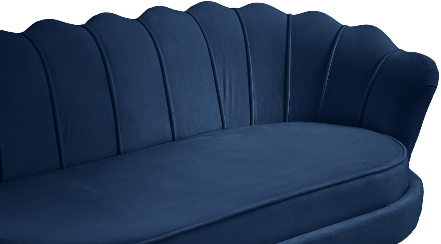 alessio navy velvet loveseat l