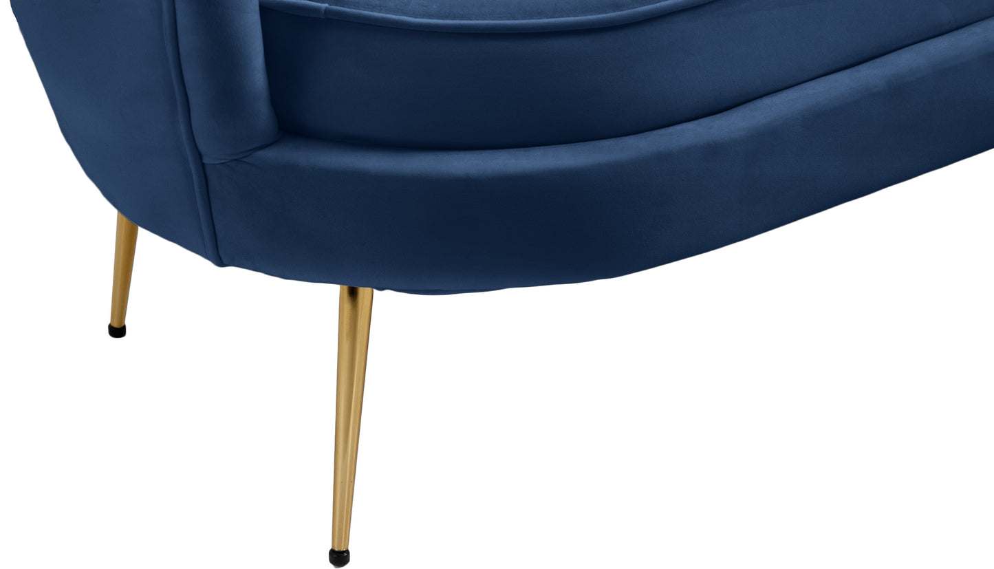 alessio navy velvet loveseat l