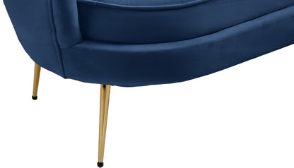 Alessio Navy Velvet Loveseat L