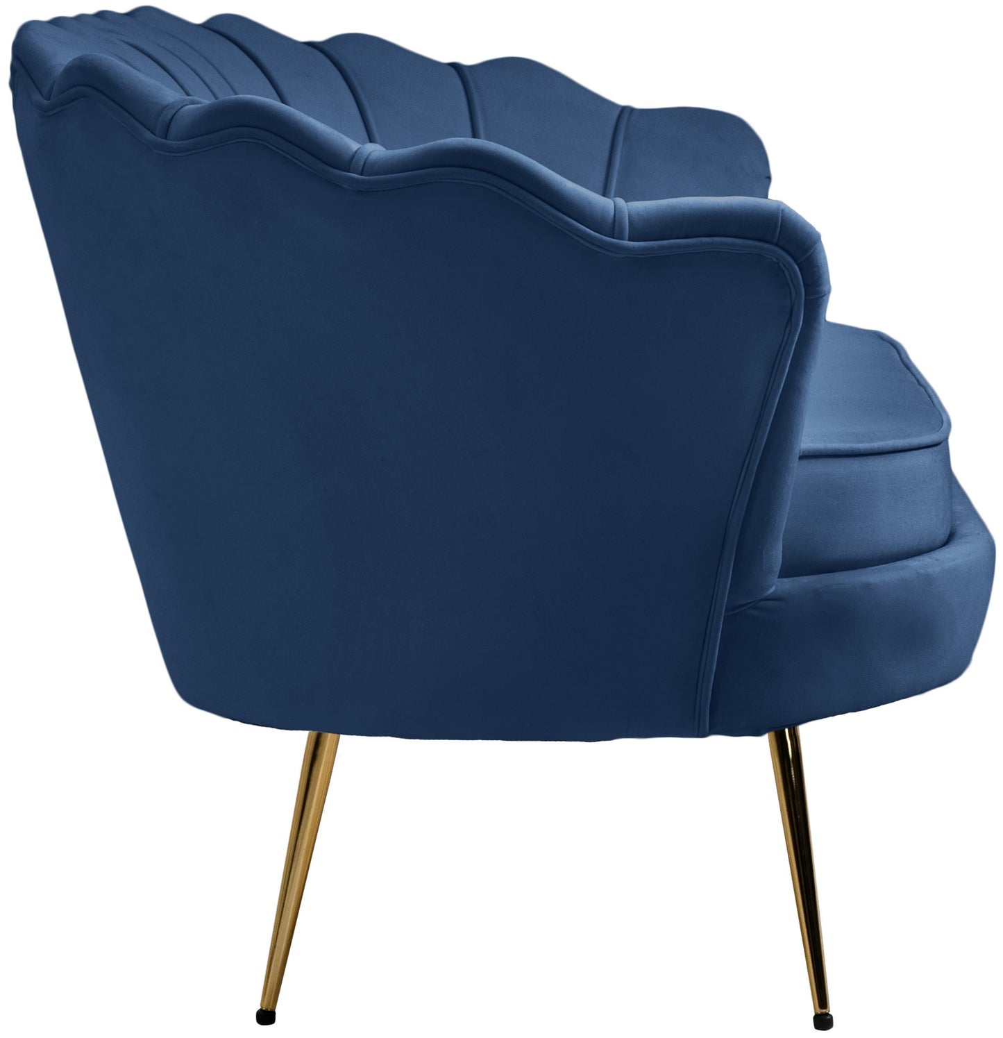 alessio navy velvet loveseat l