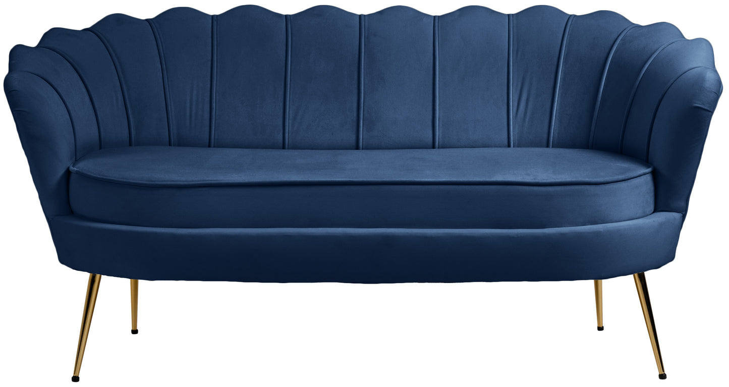 alessio navy velvet loveseat l