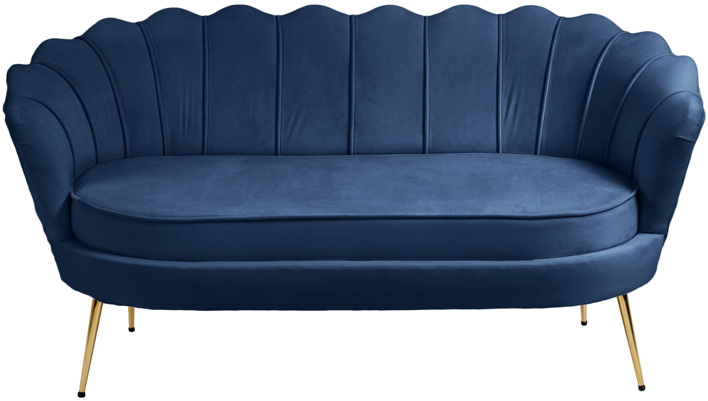 alessio navy velvet loveseat l