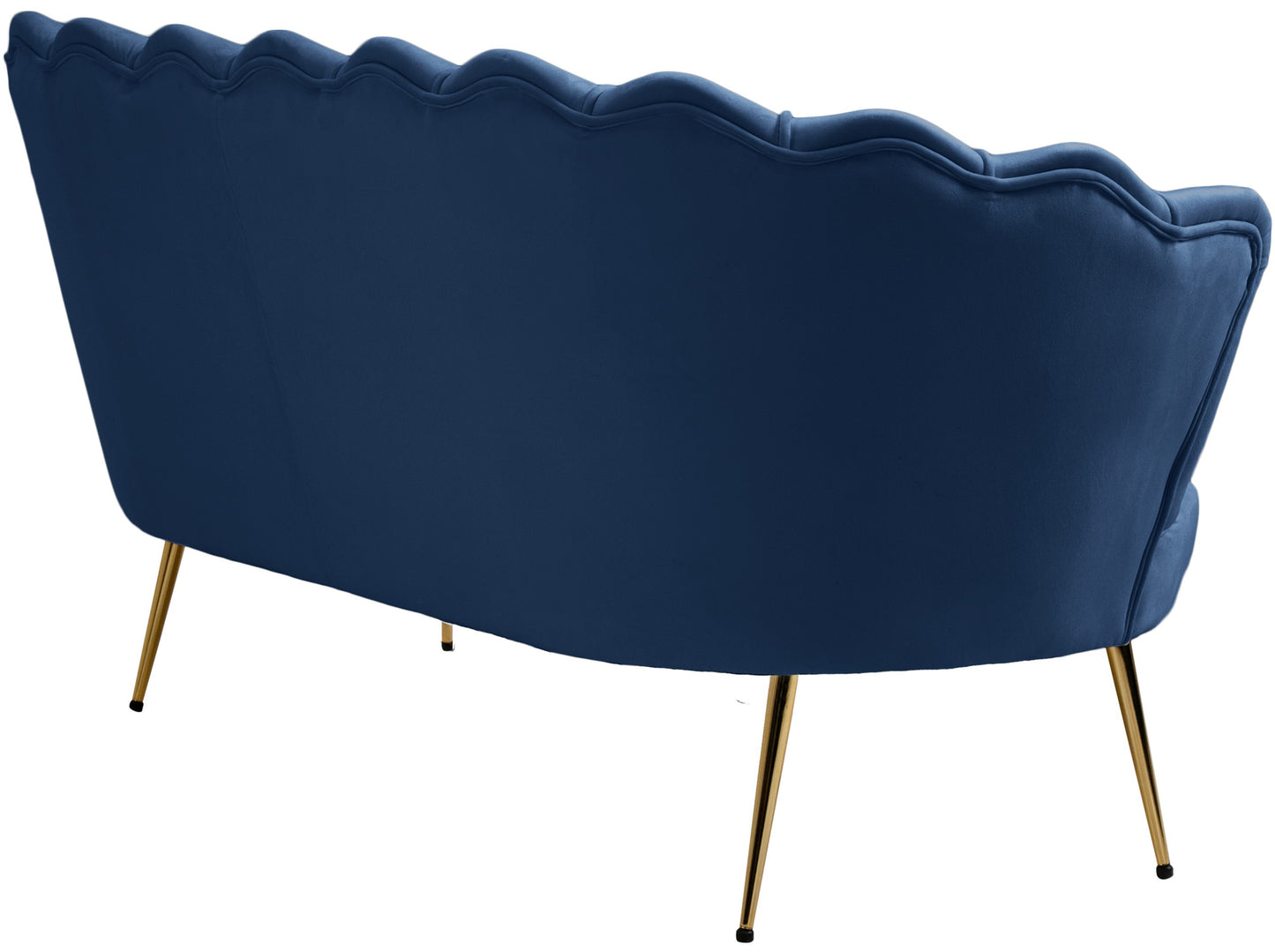 alessio navy velvet loveseat l