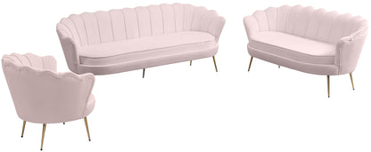 Alessio Pink Velvet Loveseat L