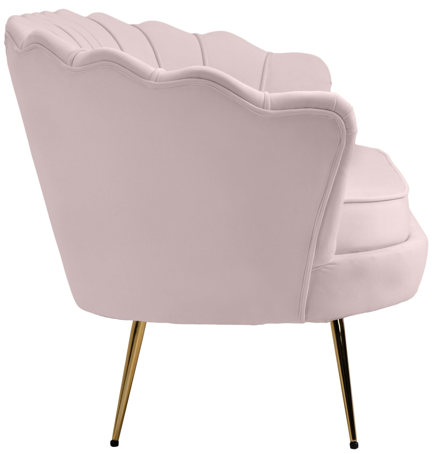 alessio pink velvet loveseat l