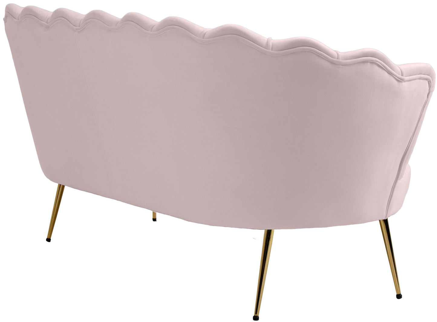 alessio pink velvet loveseat l