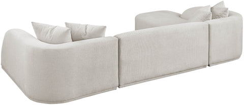 Dax Beige Polyester Fabric 3pc. Sectional (3 Boxes) Sectional