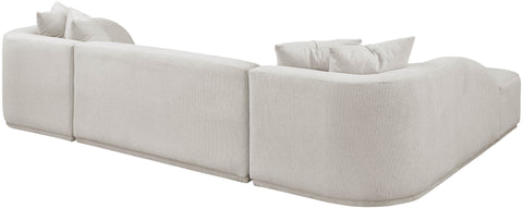 Dax Beige Polyester Fabric 3pc. Sectional (3 Boxes) Sectional