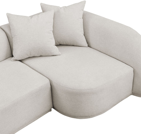 Dax Beige Polyester Fabric 3pc. Sectional (3 Boxes) Sectional