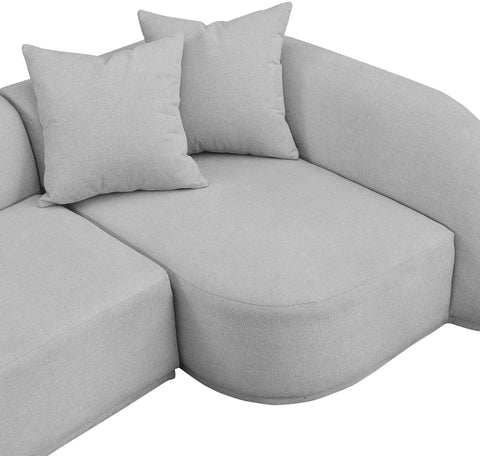 Dax Grey Polyester Fabric 3pc. Sectional (3 Boxes) Sectional