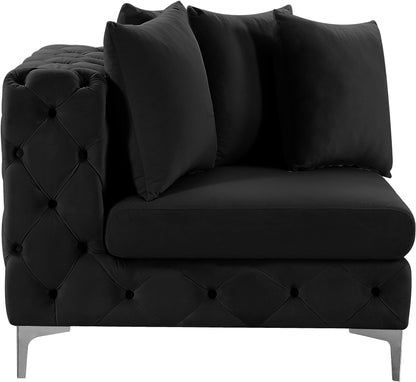 Westmount Black Velvet Corner Chair Corner