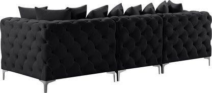 Westmount Black Velvet Modular Sofa S108