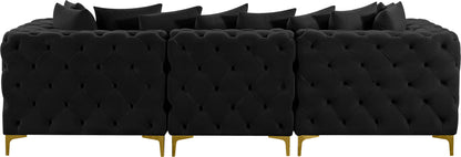 Westmount Black Velvet Modular Sofa S108