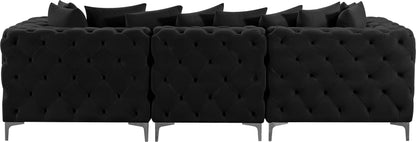 Westmount Black Velvet Modular Sofa S108