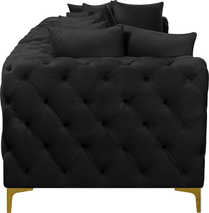 Westmount Black Velvet Modular Sofa S108