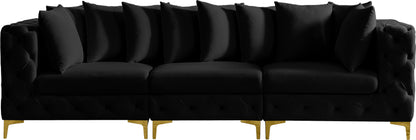 Westmount Black Velvet Modular Sofa S108