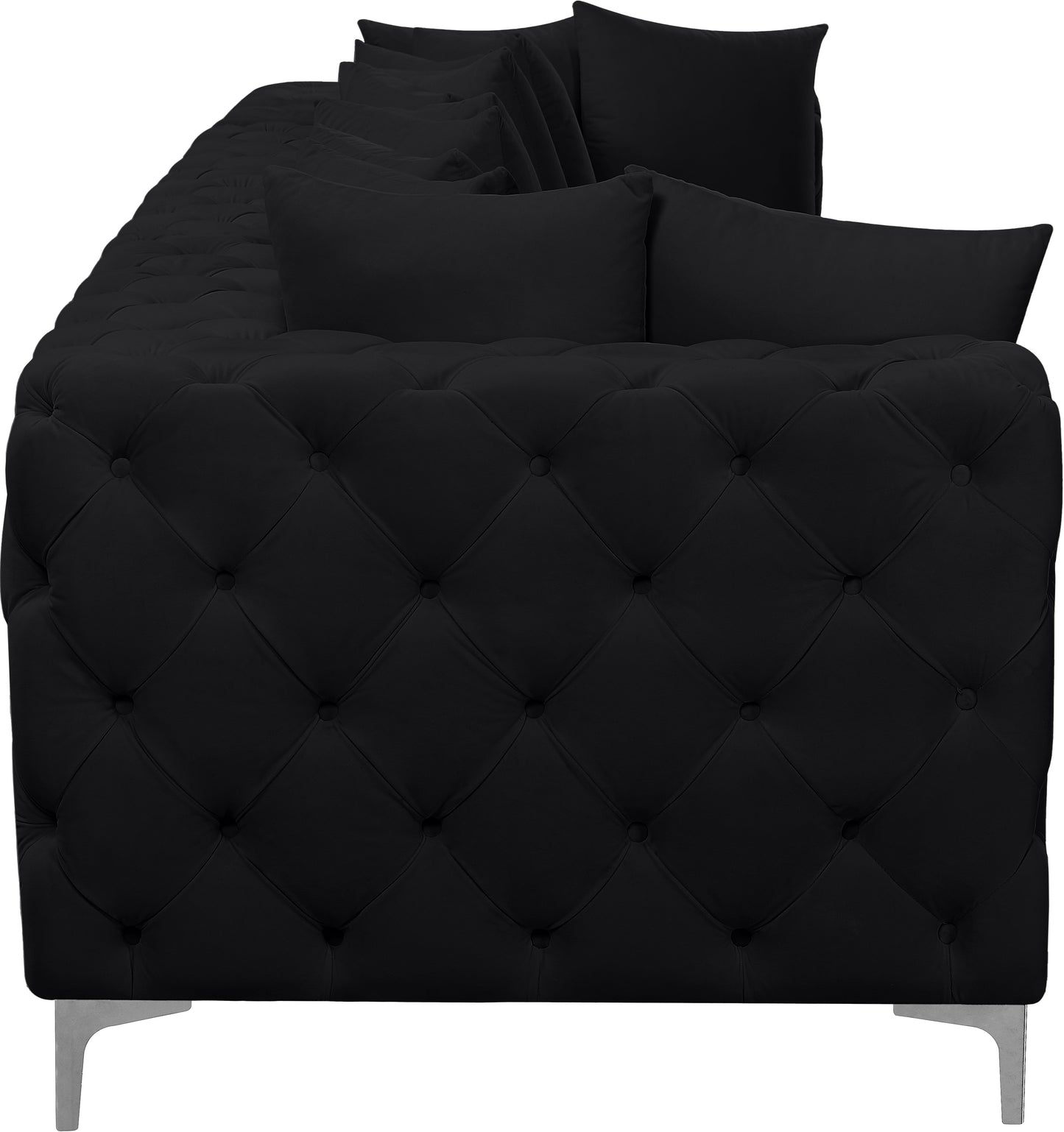westmount black velvet modular sofa s138