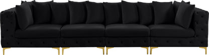 Westmount Black Velvet Modular Sofa S138