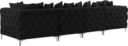 Westmount Black Velvet Modular Sofa S138