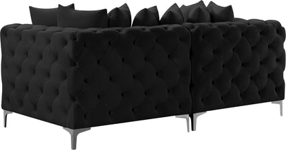 Westmount Black Velvet Modular Sofa S78