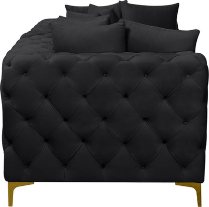 Westmount Black Velvet Modular Sofa S78