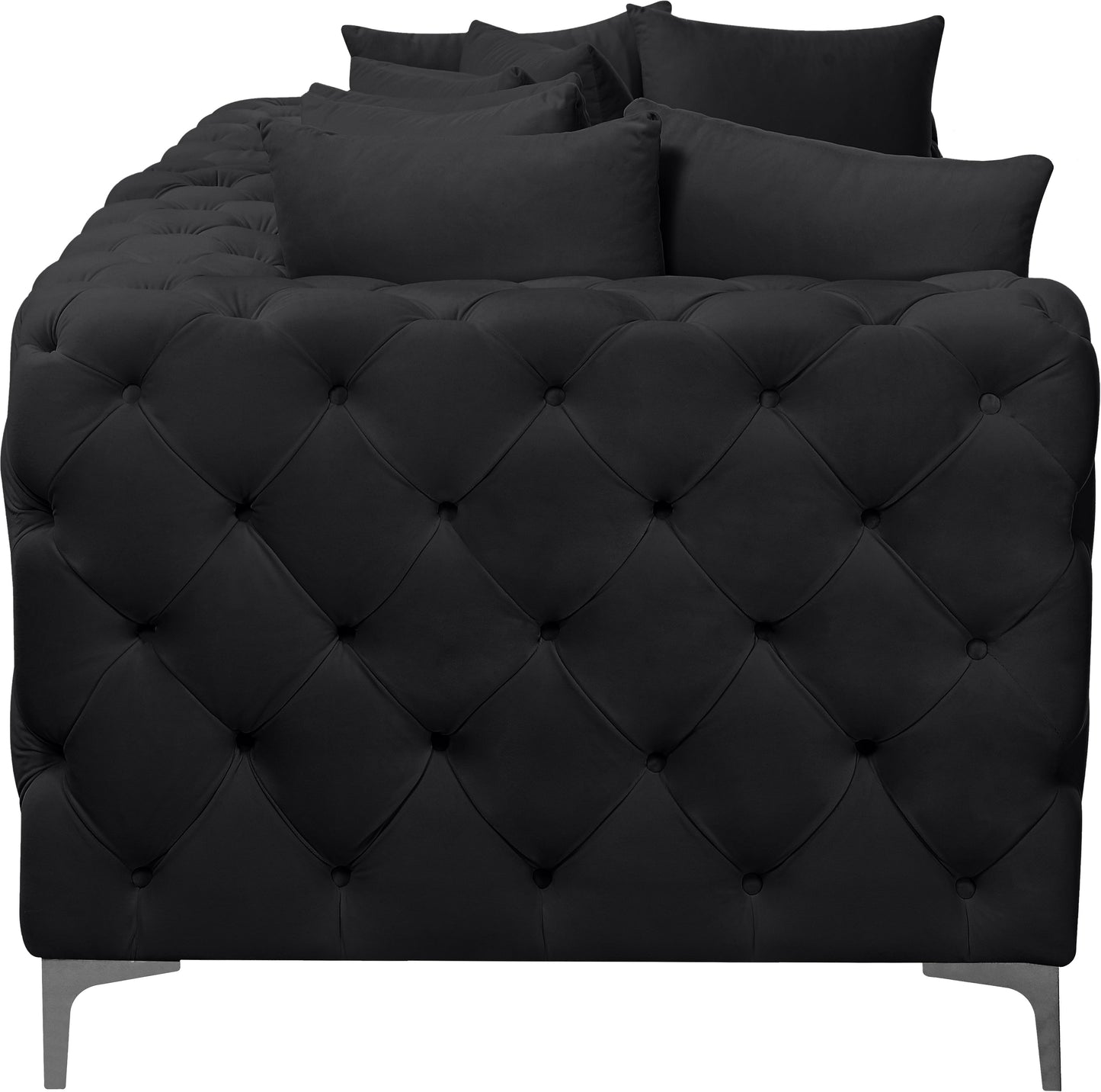 westmount black velvet modular sofa s78