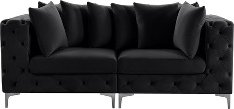 Westmount Black Velvet Modular Sofa S78