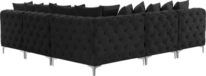 Westmount Black Velvet Modular Sectional Sec5B