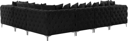 Westmount Black Velvet Modular Sectional Sec6A